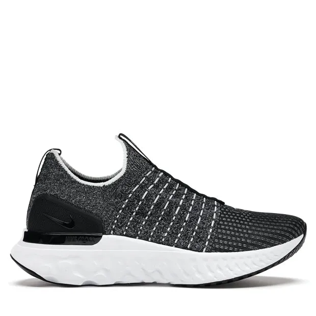 NIKE REACT PHANTOM RUN FLYKNIT 2 BLACK WHITE BLEND Street Motion River Hike