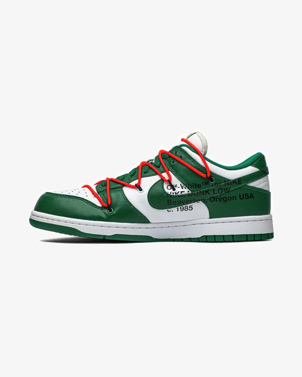NIKE X OFF WHITE DUNK LOW PINE GREEN Gym ready Cush Feel