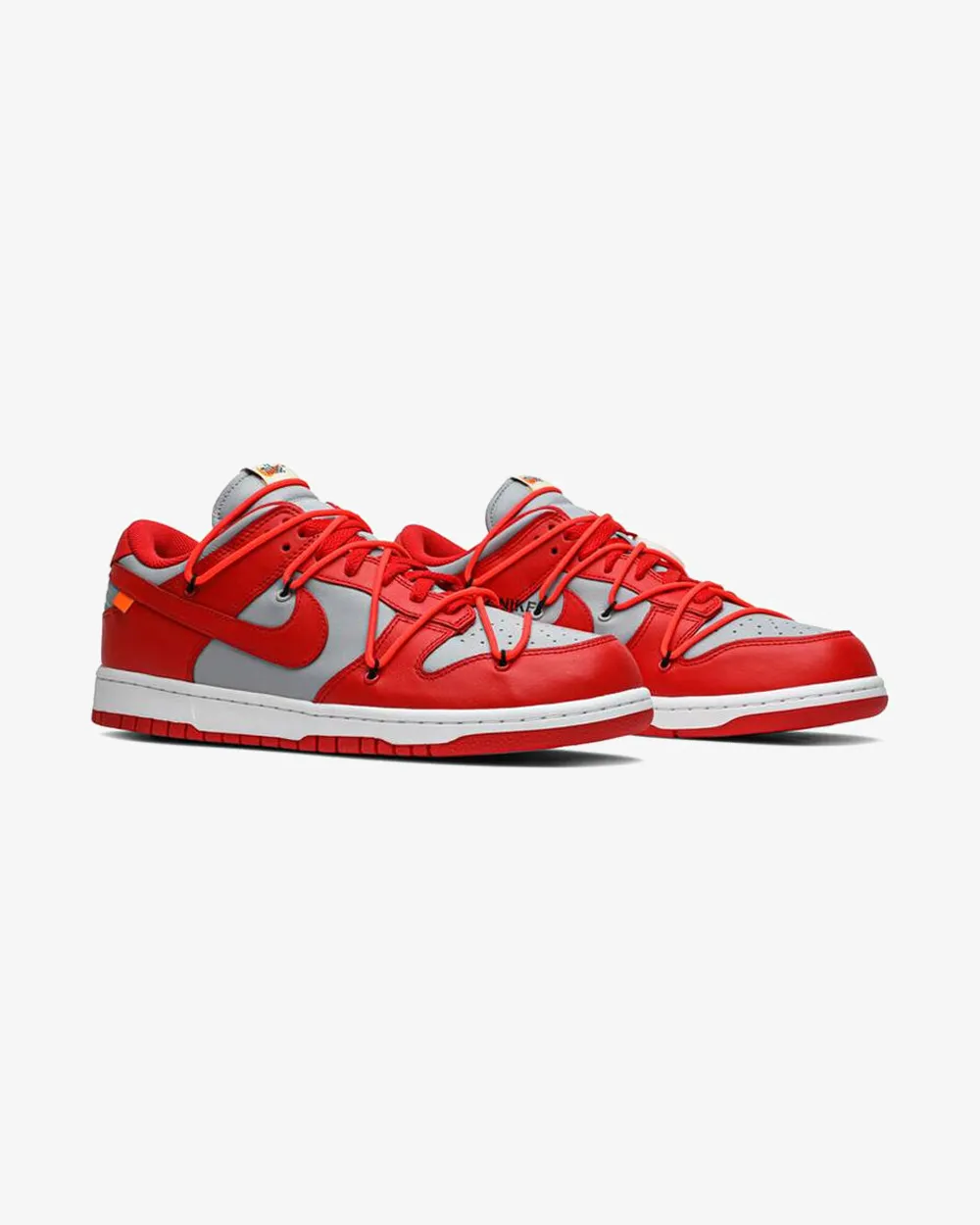 NIKE X OFF WHITE DUNK LOW UNIVERSITY RED Toe Guard outdoor mode