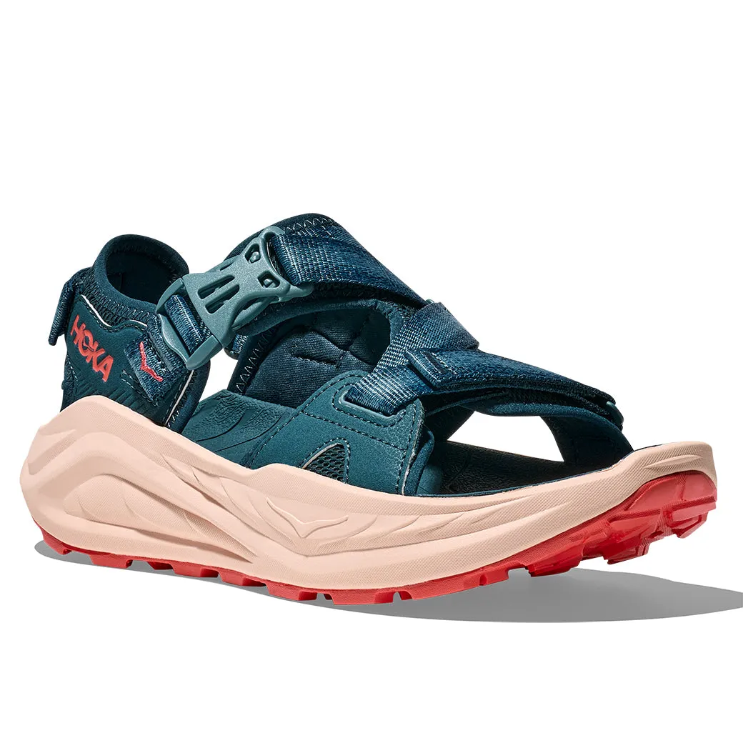 Comfortable Outdoor Shoes Slip Guard Womens Hoka Infini Hike TC in Blue Twilight/Graprefruit