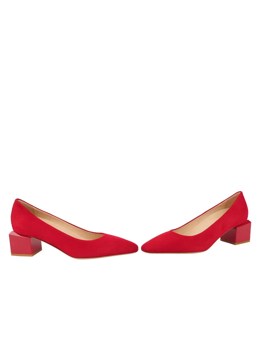 embossed Sophisticated piece Novella Block Heeled Pump
