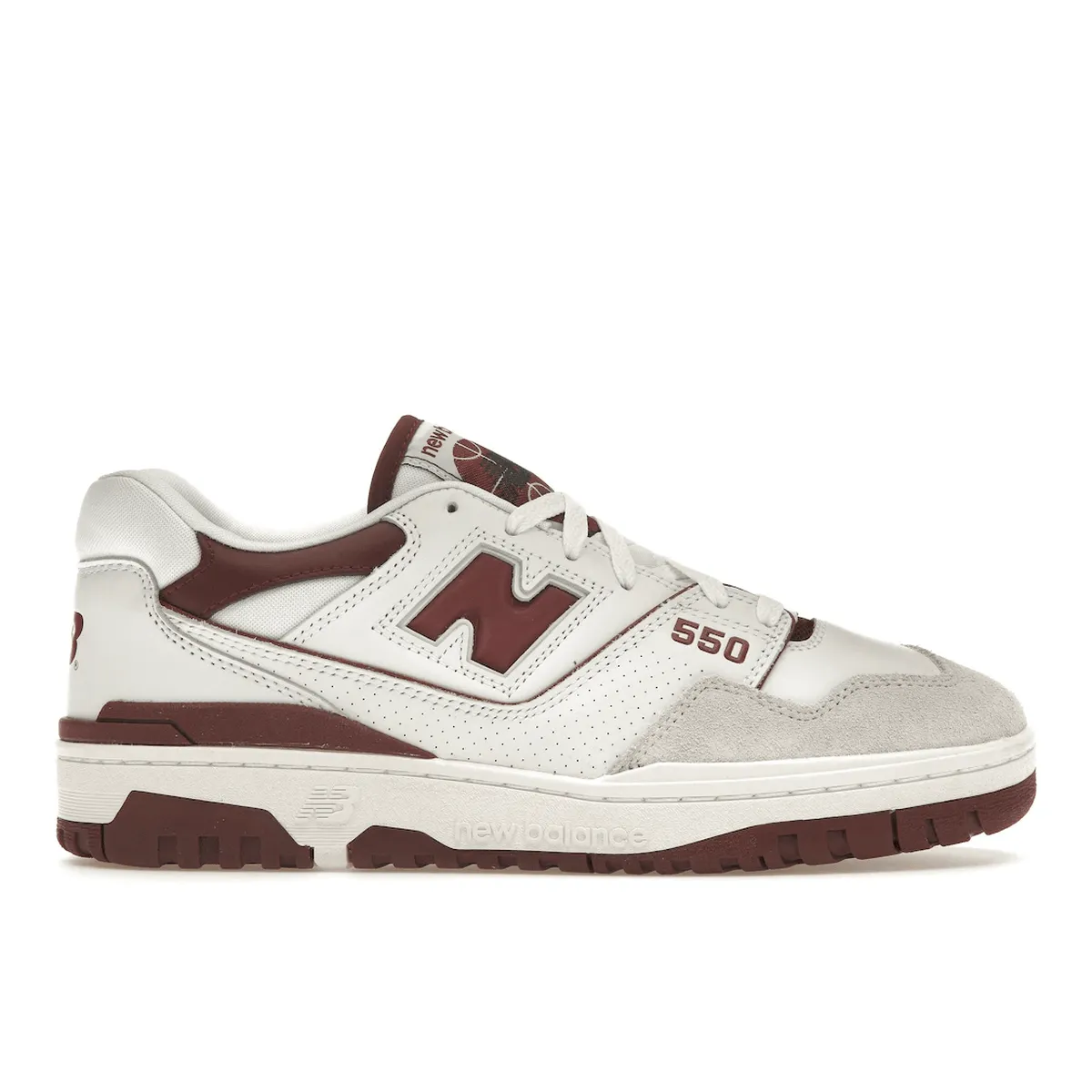 New Balance 550 Sea Salt Burgundy Recycled materials Fashion-forward style