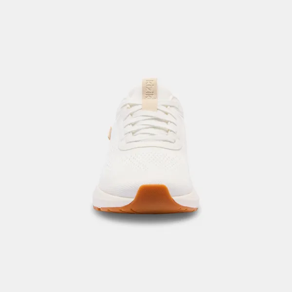 Men's Athens 2 - Bright White running with compression socks running in a baseball field area shoes
