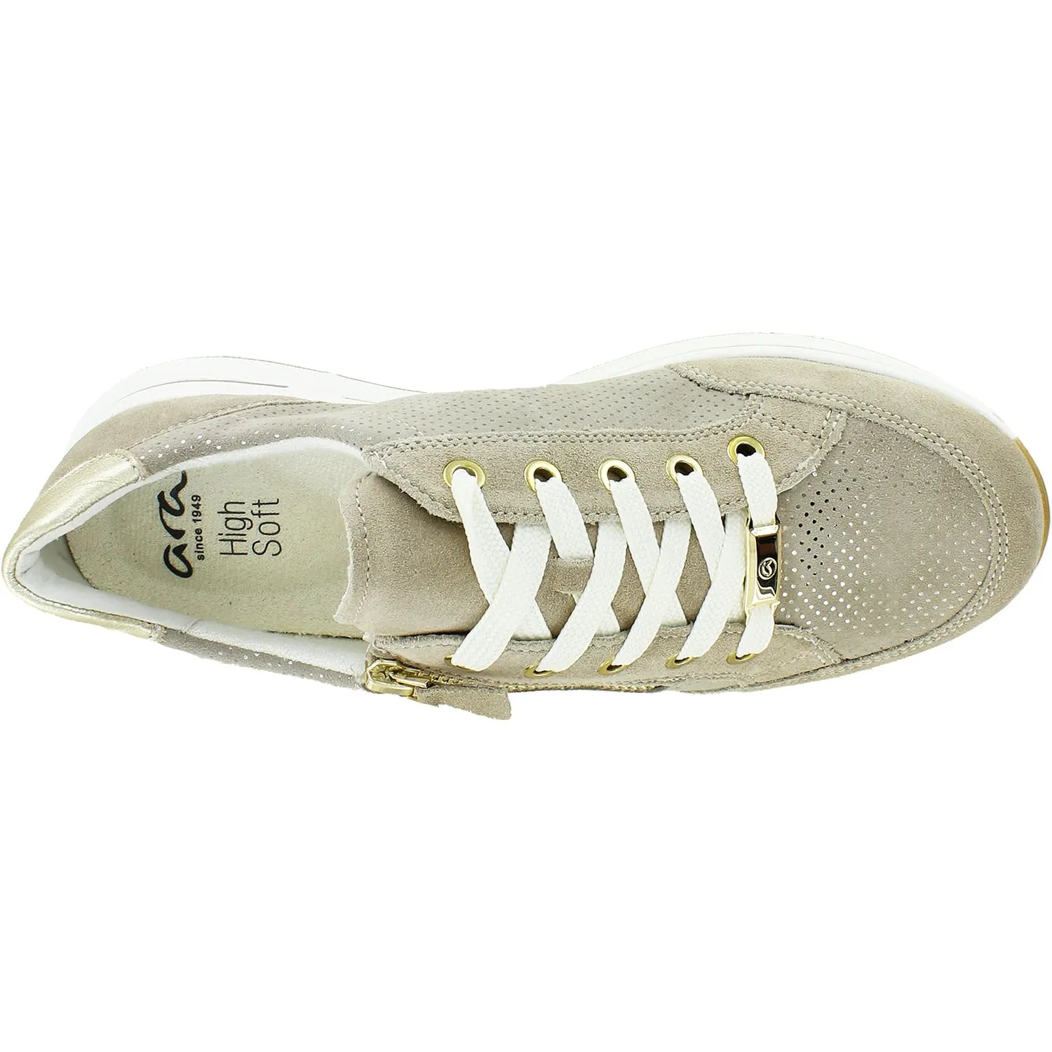 Oleanna Women's Zip Sneaker Fashion-Forward Look Breathable mesh