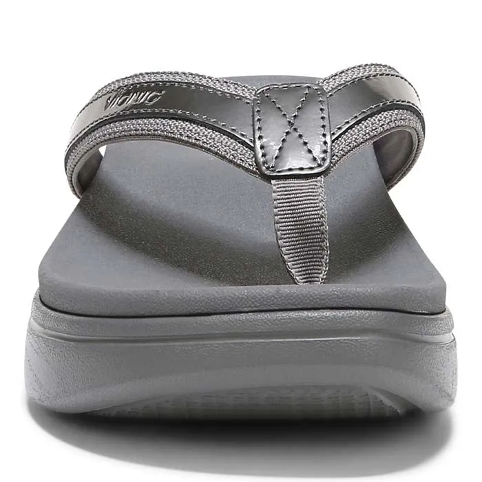Womens Vionic High Tide II in Pewter hook and loop closure
