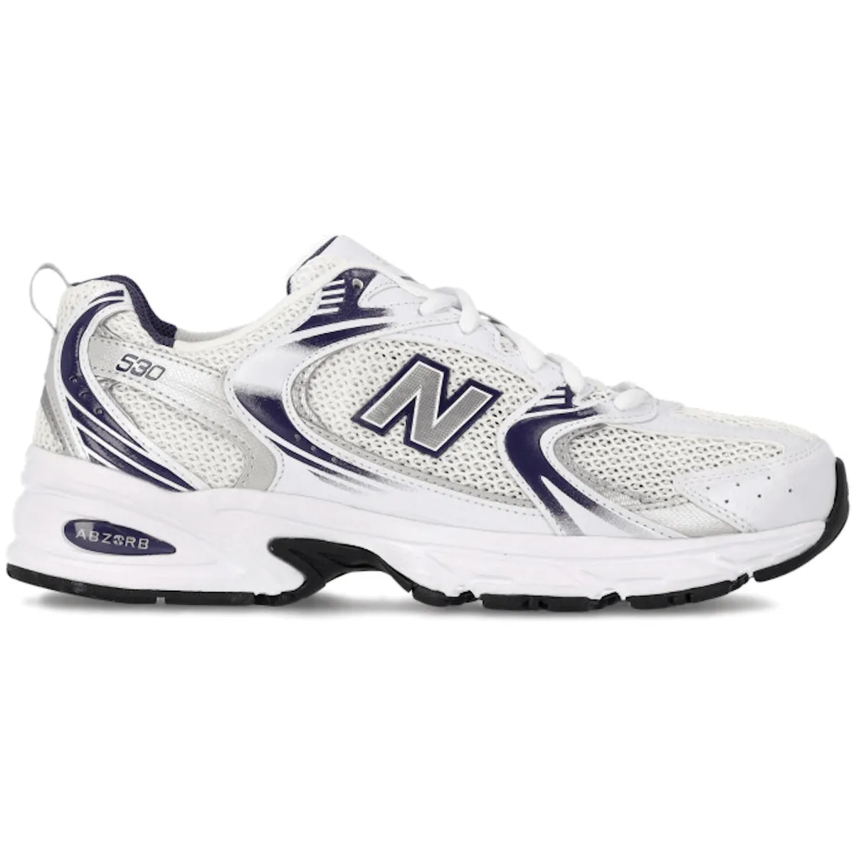 Perforated Tongue Design New Balance 530 White Navy
