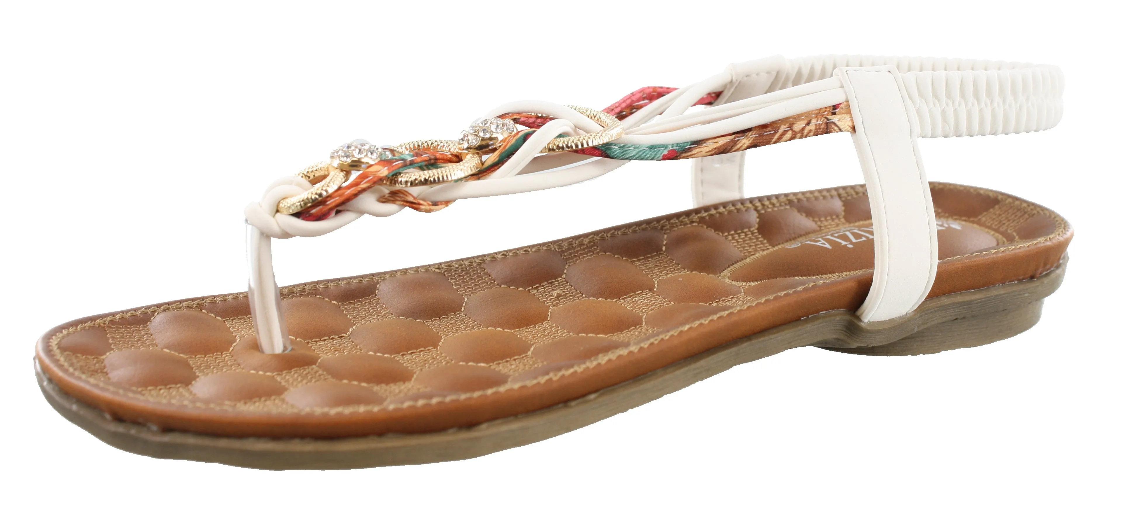 Classic Flip-flops synthetic material Patrizia Womens Gadelina Lightweight Summer T-Strap Sandals