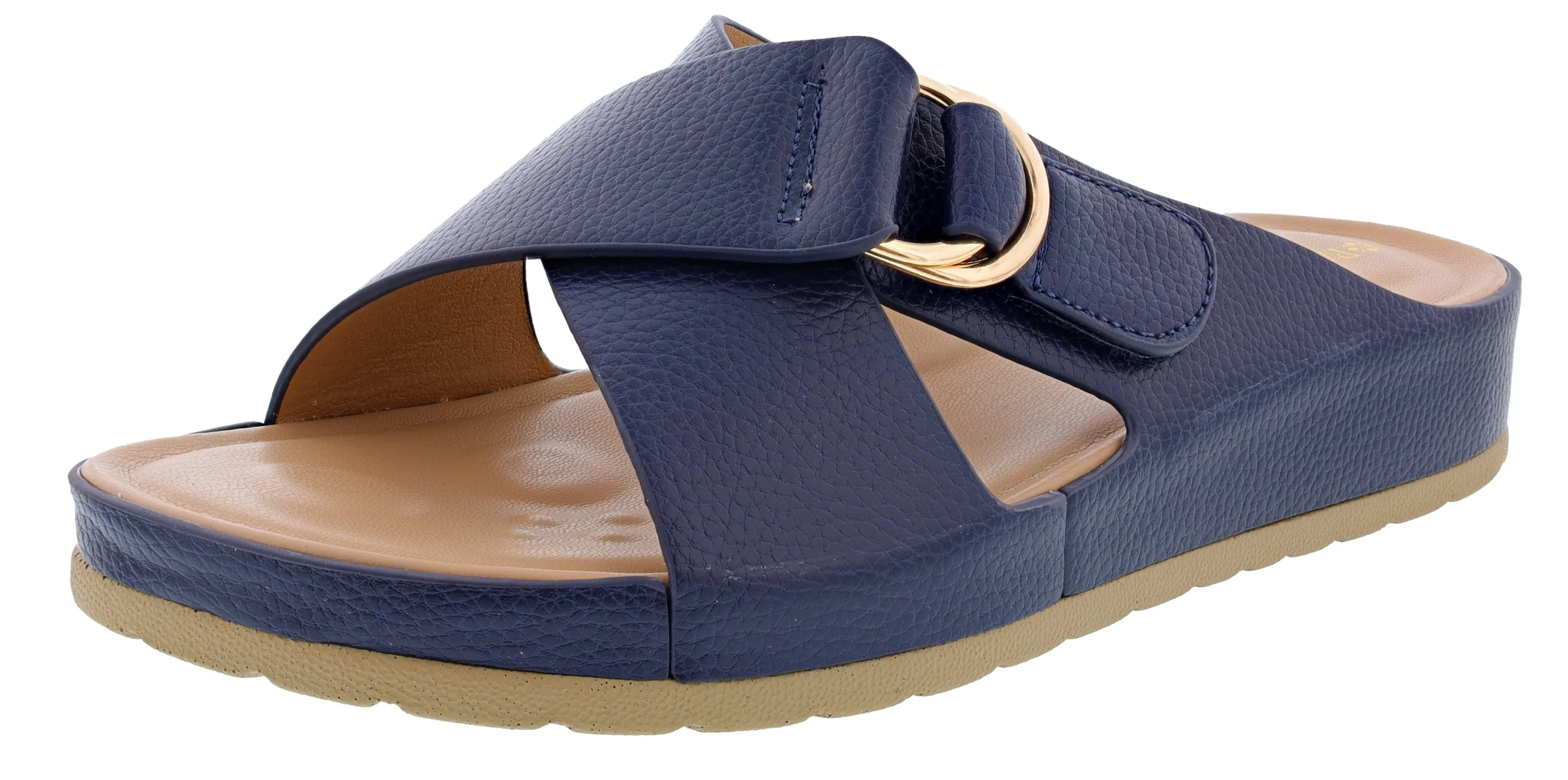 Patrizia Women's Rutha Adjustable Strap Slide Sandals By Spring Step Summer Vibe Coast Line