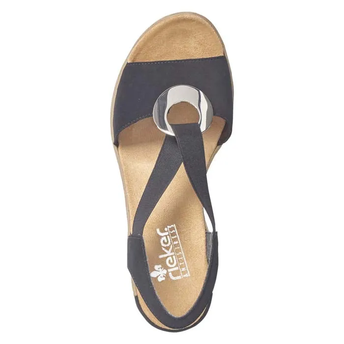 light shoes Washable Womens Rieker Fanni H6 in Black
