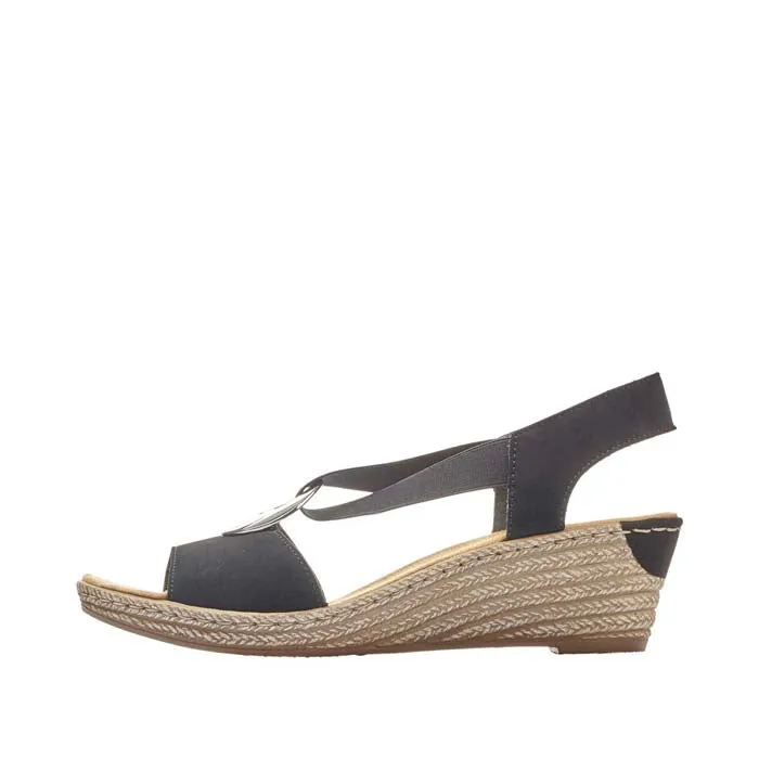 Beach-ready Footwear Womens Rieker Fanni H6 in Black