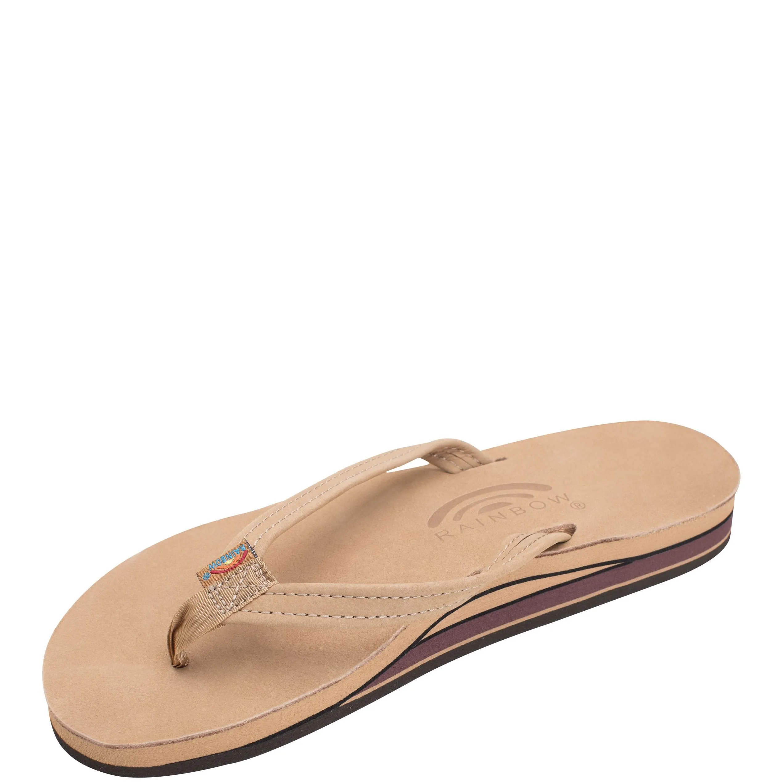 Durable Travel Footwear Comfortable For All-Day Wear Women's Leather Double Layer Narrow Strap