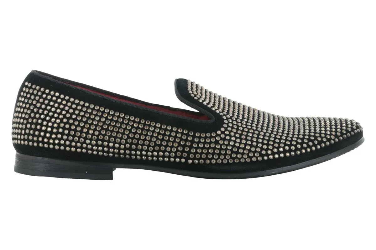 Steve Madden Caviarr Silver Rhinestone Loafer Premium Comfort