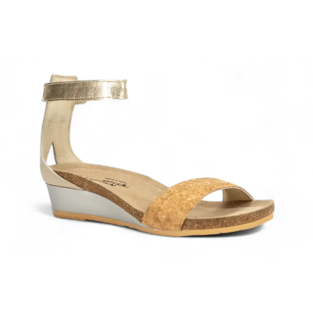high - heeled Pixie Sandal (5016) - Cork/Ivory/Radiant Gold
