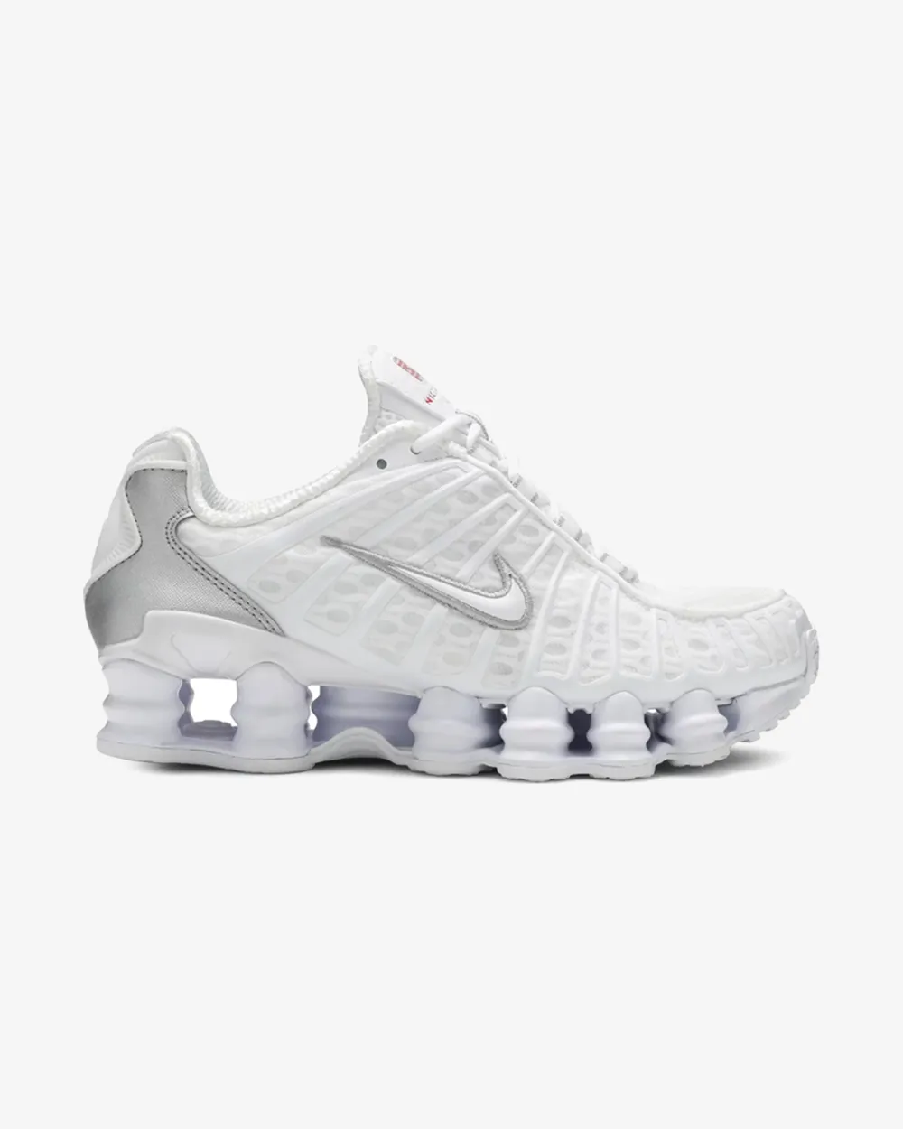 NIKE SHOX TL WHITE METALLIC SILVER Cool Choice Flexible   outsole