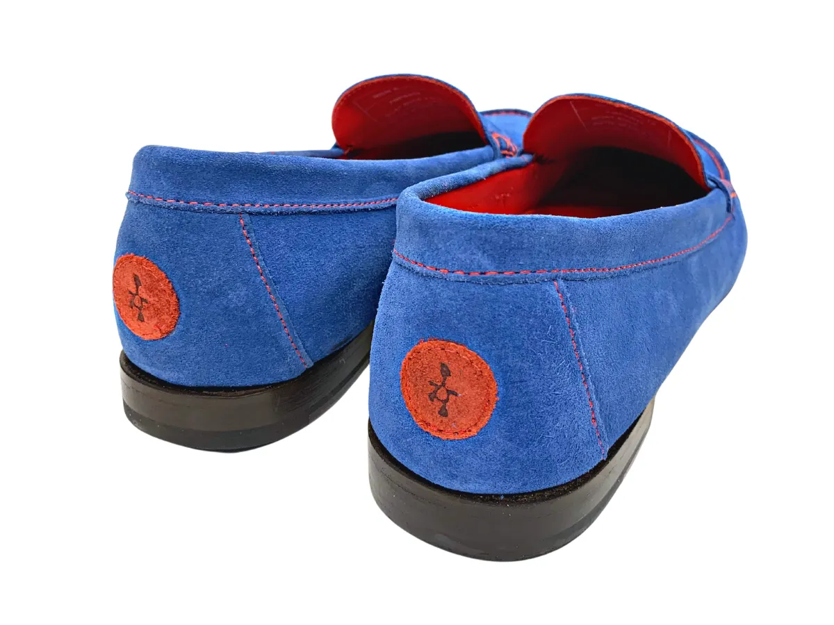The Blue Suedes Penny Loafer Shoe Grip Safe Influencer Choice