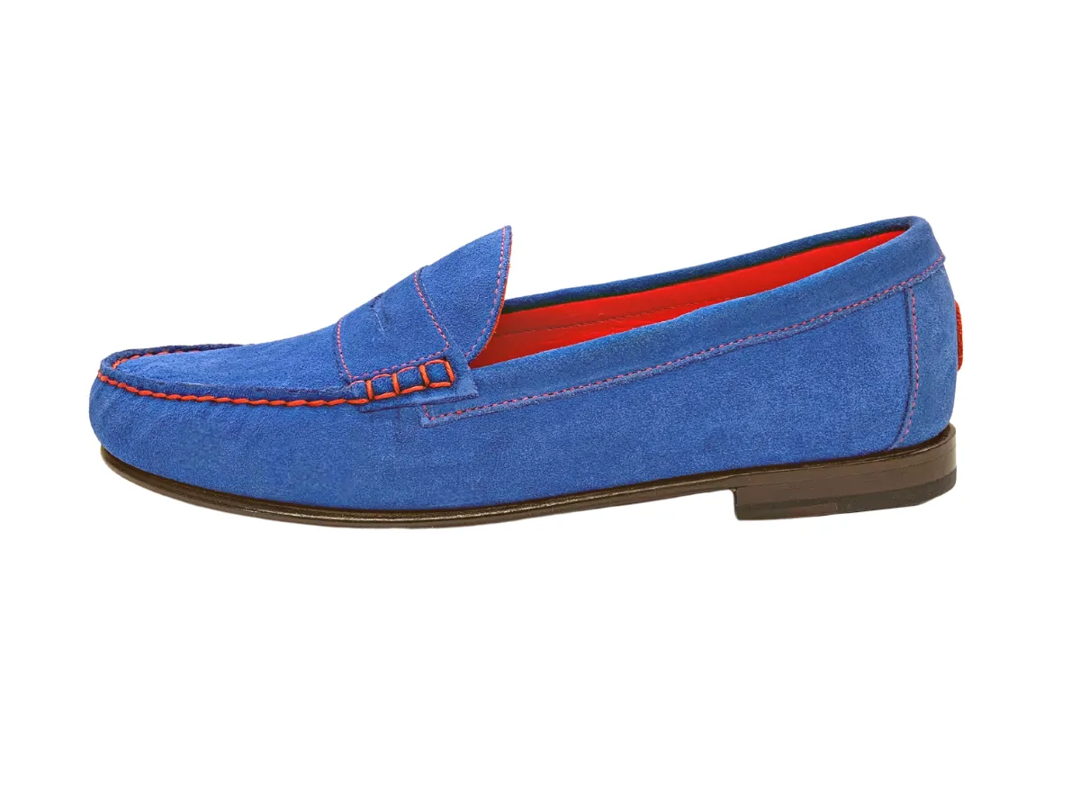 The Blue Suedes Penny Loafer Shoe City Safe Fashionable Flats