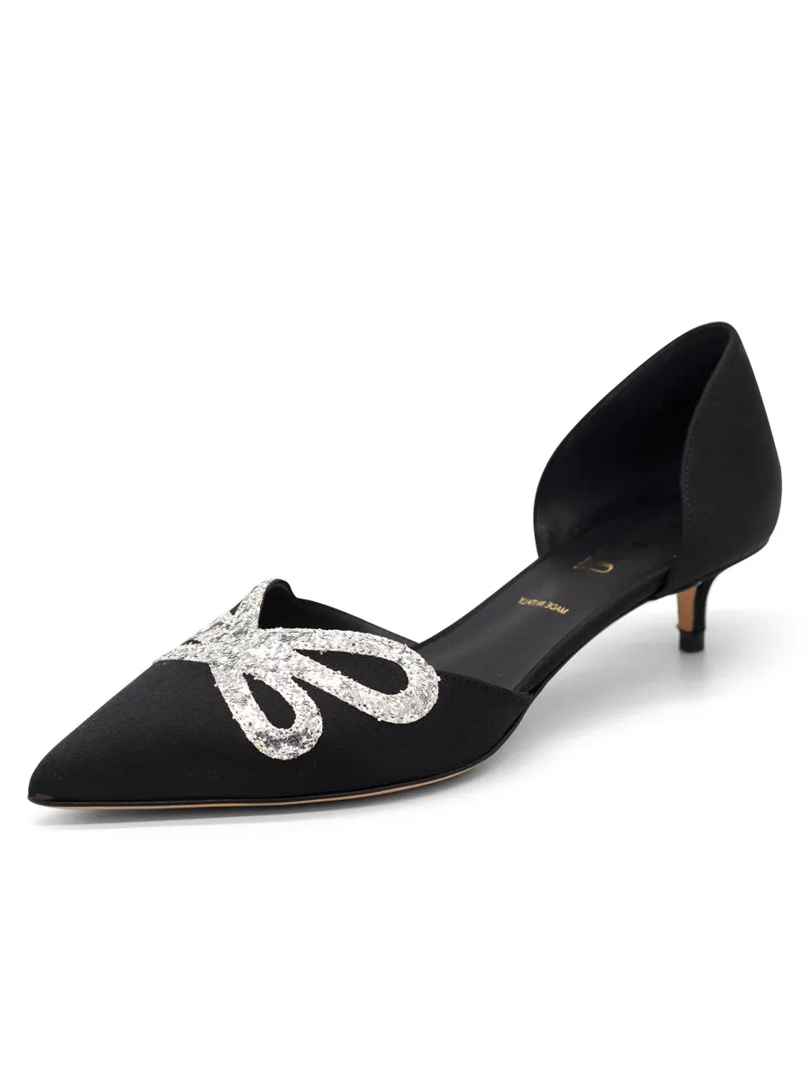 Shiny Darla d'Orsay Kitten Heel