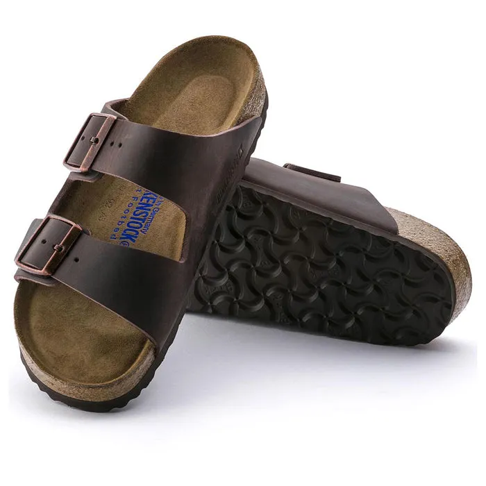 Sleek Casual Flats Cushioned Straps Womens Birkenstock Arizona Oiled Habana