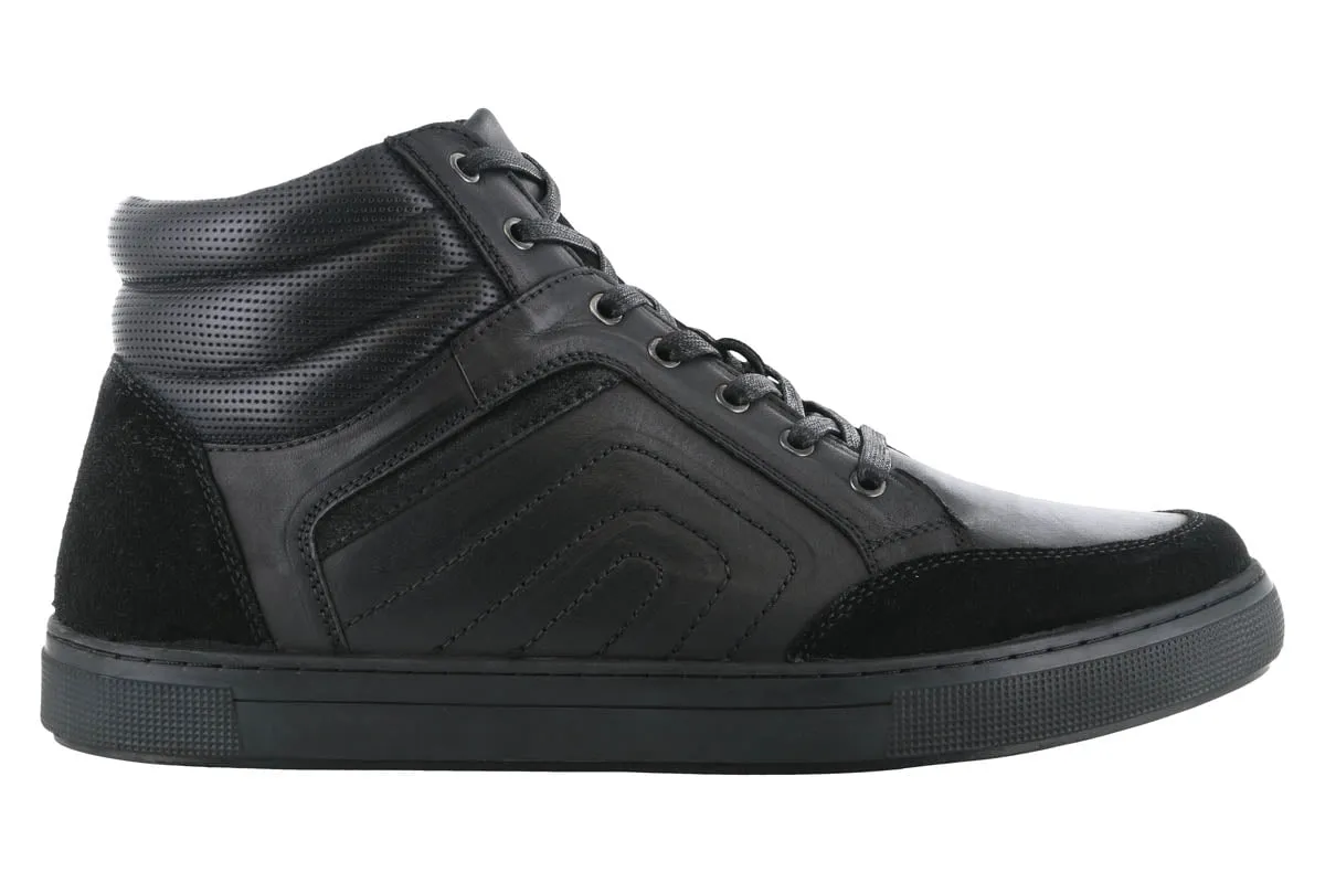 Square Toe Parent Jog Propet Kenton High Top Casual Sneaker All Black