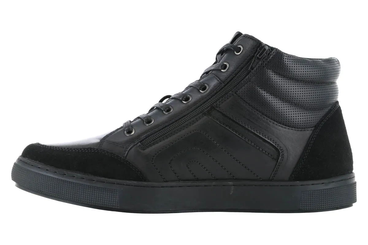 Propet Kenton High Top Casual Sneaker All Black Swing Step Weekend Outing