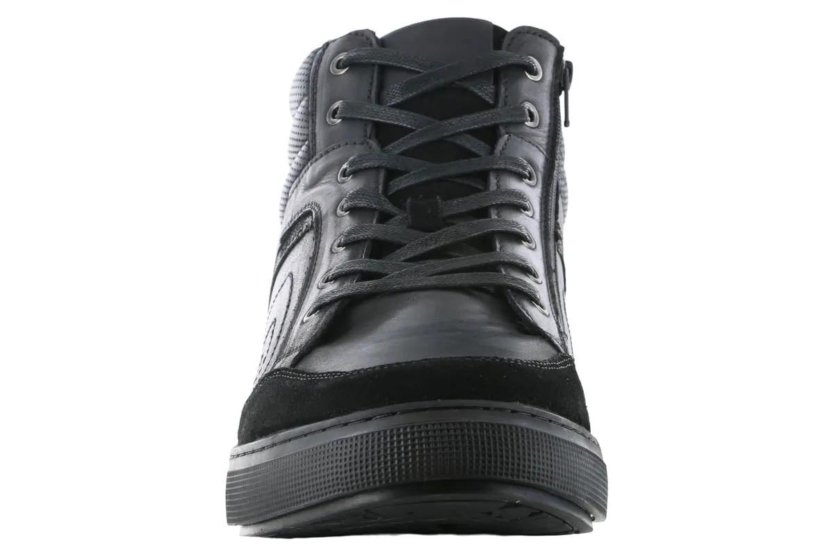 Propet Kenton High Top Casual Sneaker All Black Walk Style Smooth Touch