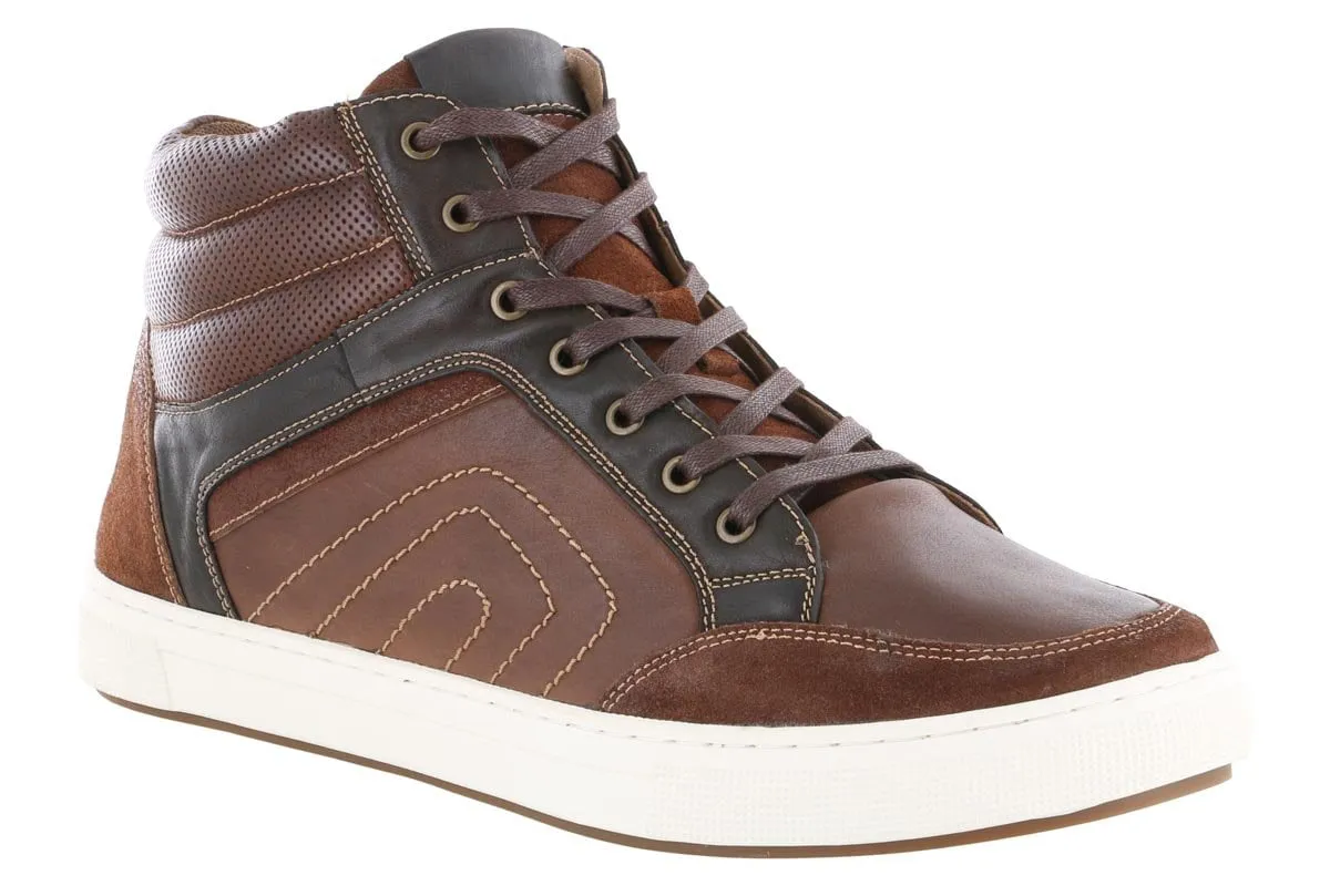 Propet Kenton High Top Casual Sneaker Brown Travel Essential