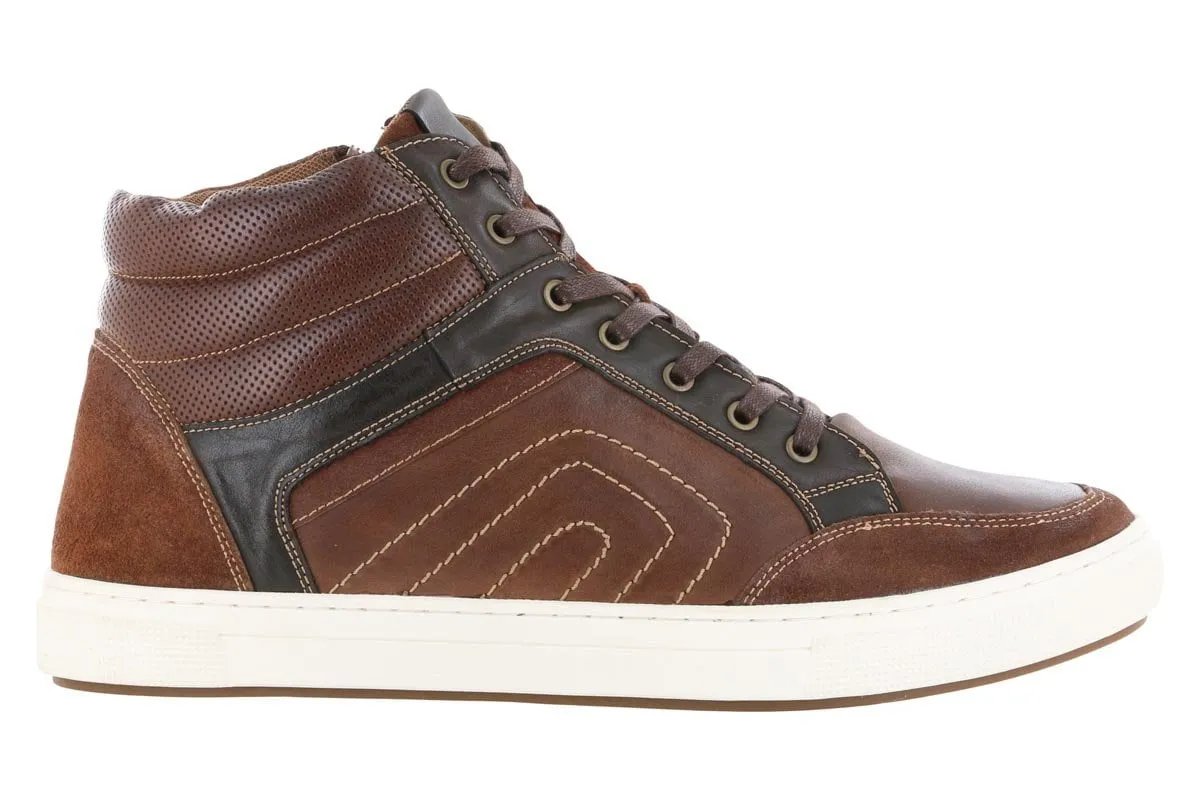 Propet Kenton High Top Casual Sneaker Brown City Edge Strong Stride