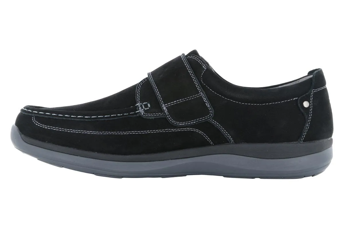 Rest Walk Propet Porter Velcro Strap Shoe Black
