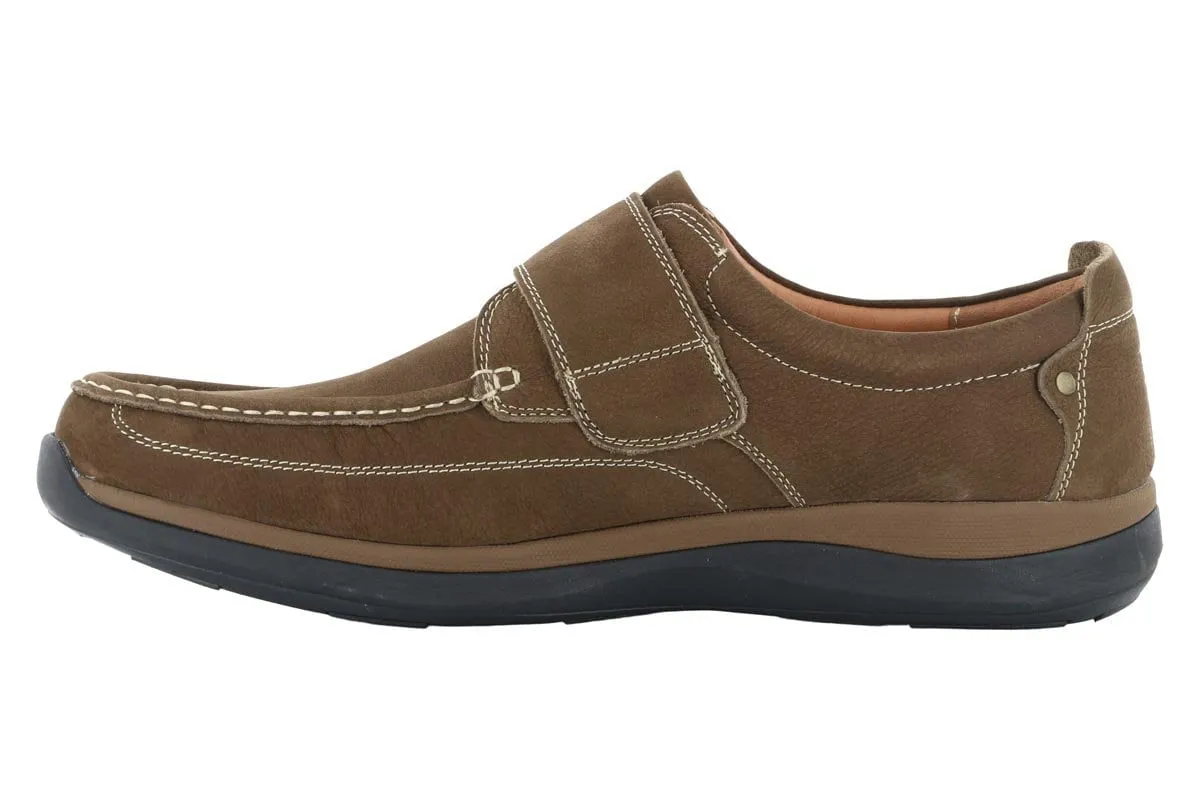 Propet Porter Velcro Strap Shoe Timber Gentle Walk