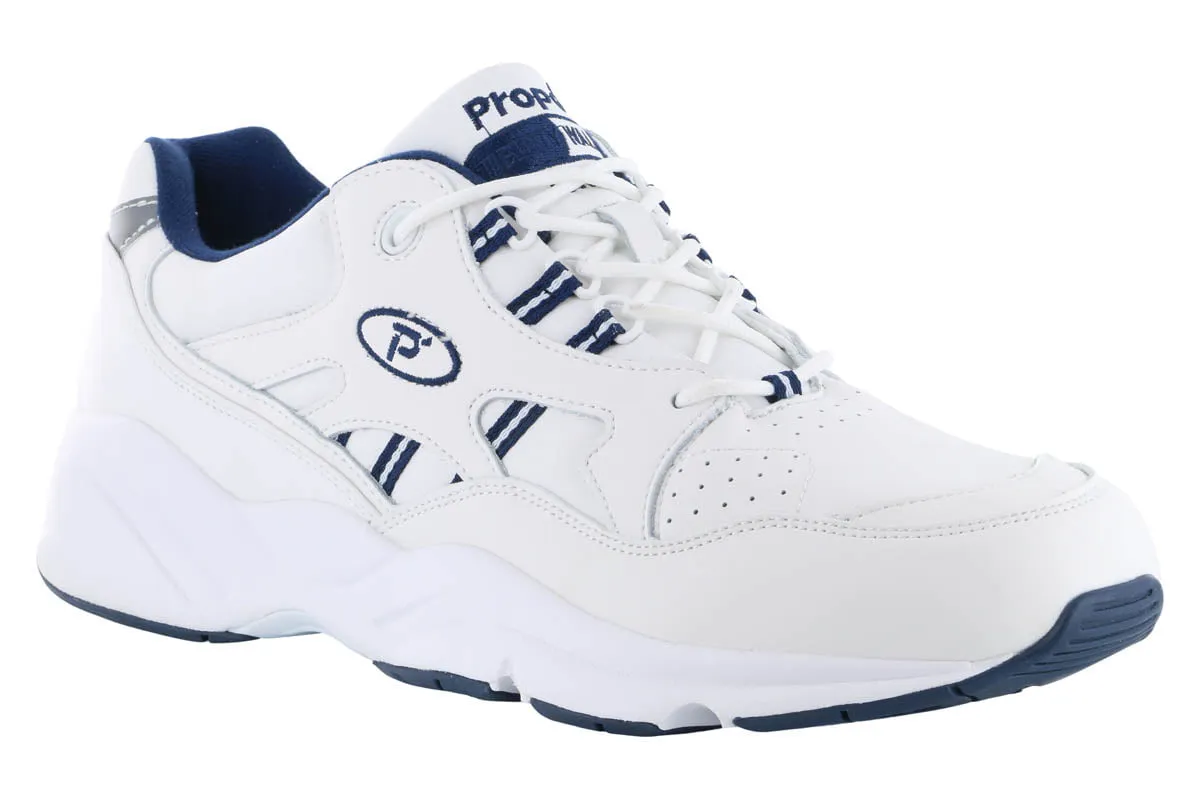 Propet Stability Walker White Navy Pool Ready