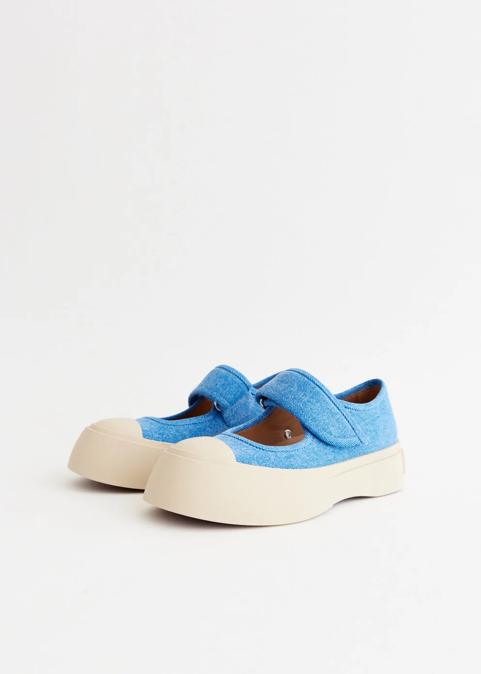 Leather Cool Chill Look Mary Jane Sneakers
