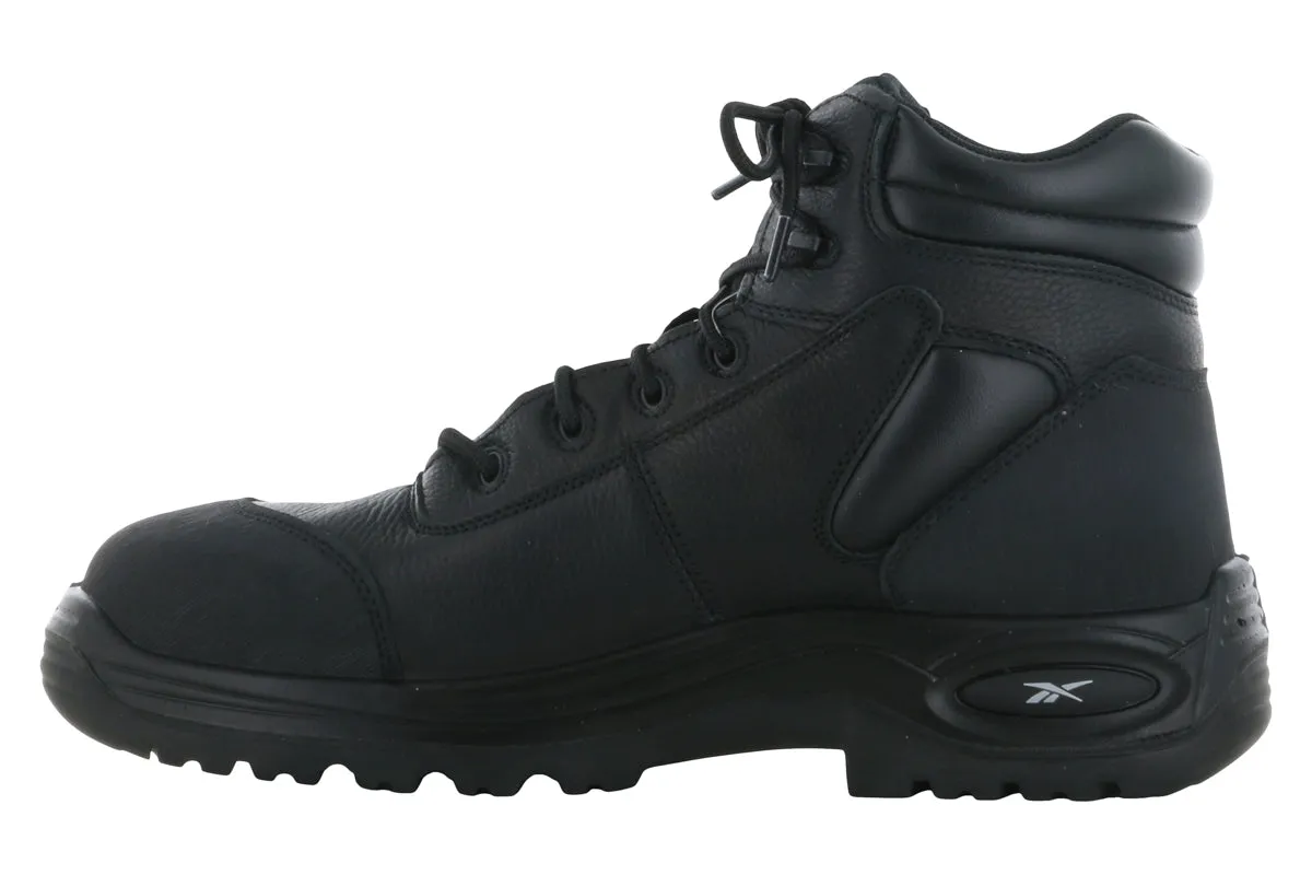 Reebok Composite Toe Waterproof Boot Black lace up closure