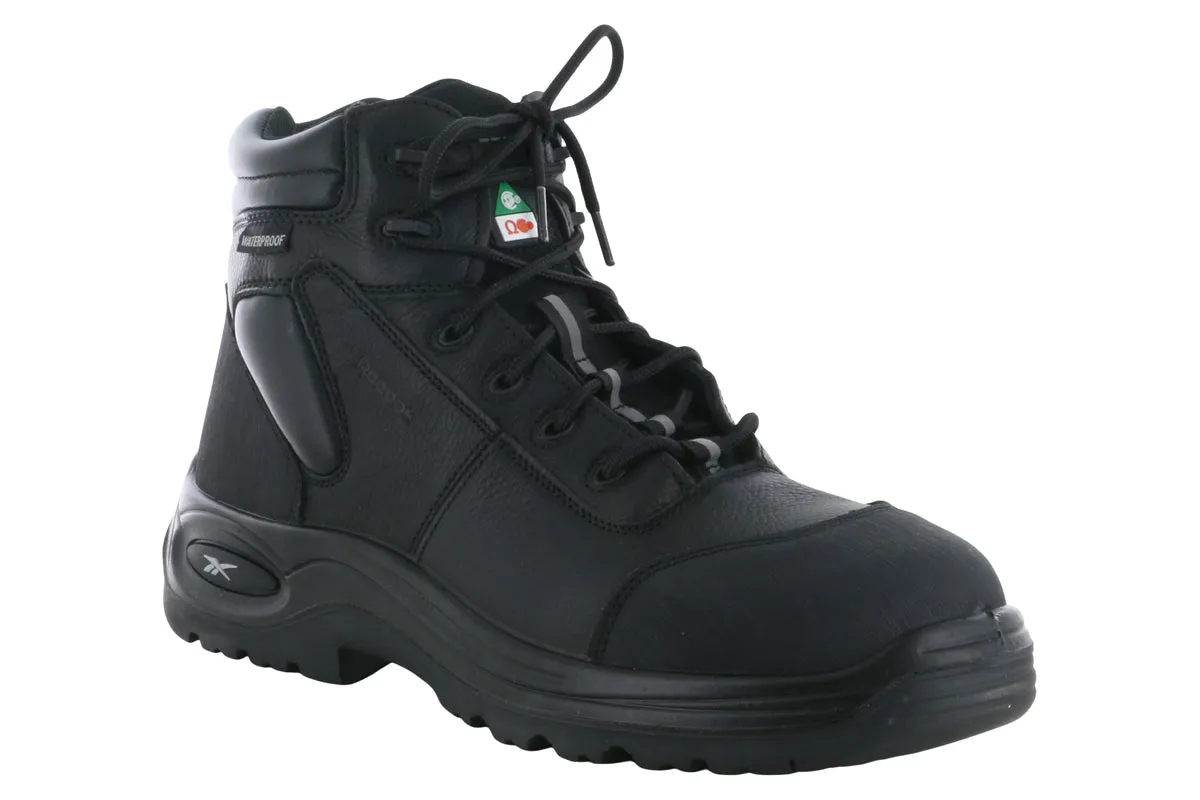 Construction Fit Soft Padding Reebok Composite Toe Waterproof Boot Black