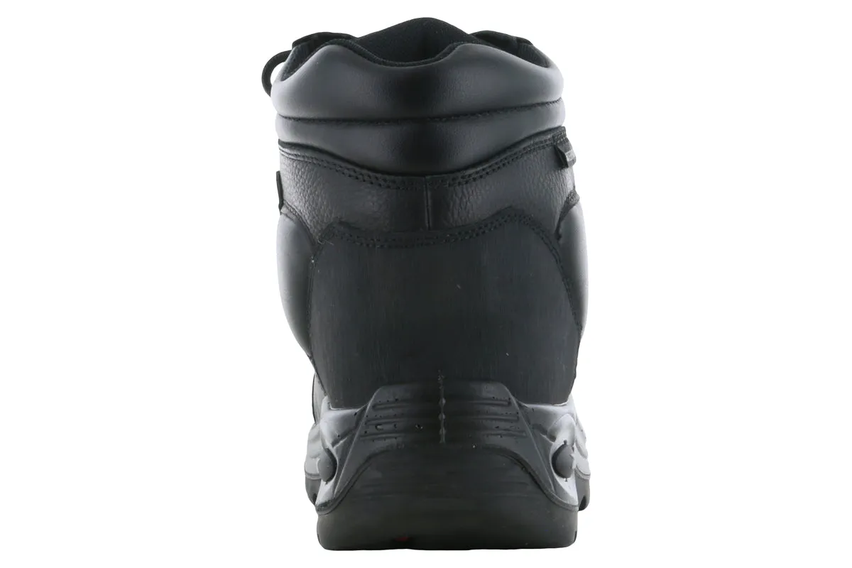 Reebok Composite Toe Waterproof Boot Black Leather Touch