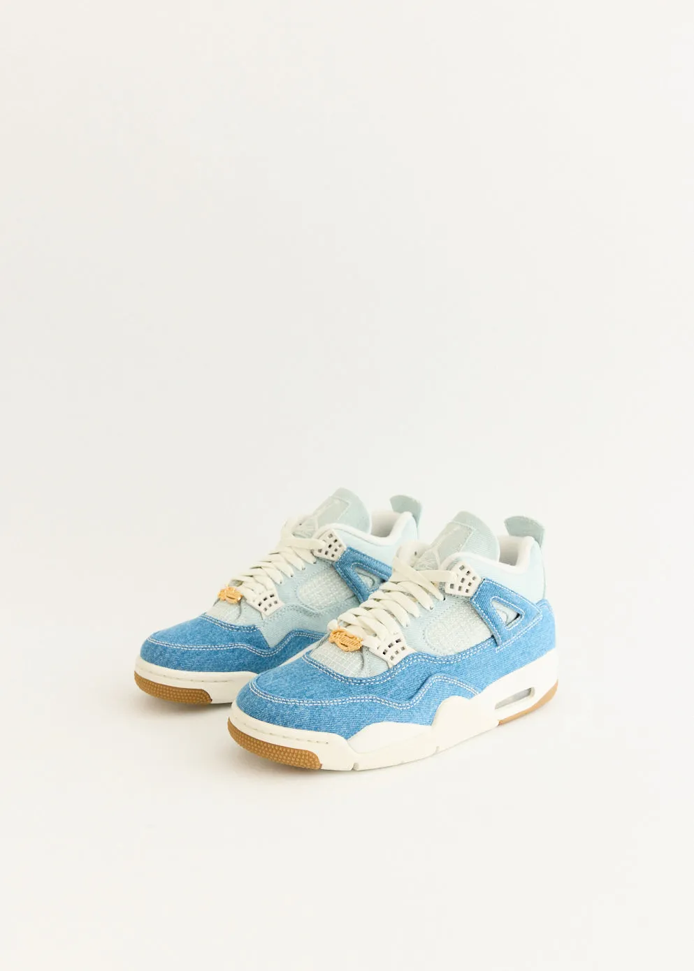 Fast Stride Everyday Use Women's Air Jordan 4 Retro 'Worn Blue' Sneakers