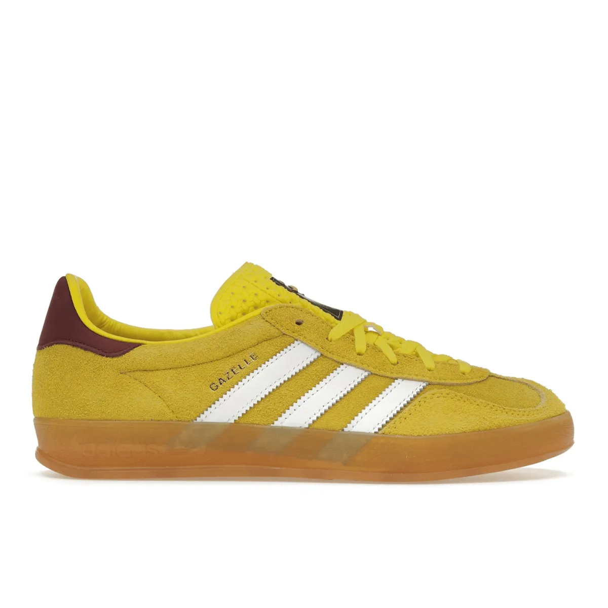 Adidas Gazelle Indoor Bright Yellow Collegiate Burgundy Stream Step