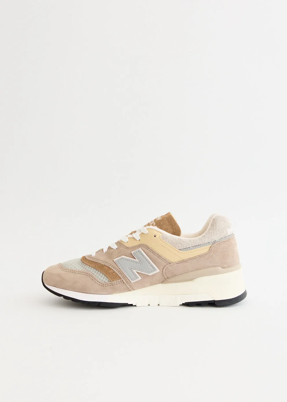 MADE in USA 997 'Light Mushroom' Sneakers Handmade Layered Look