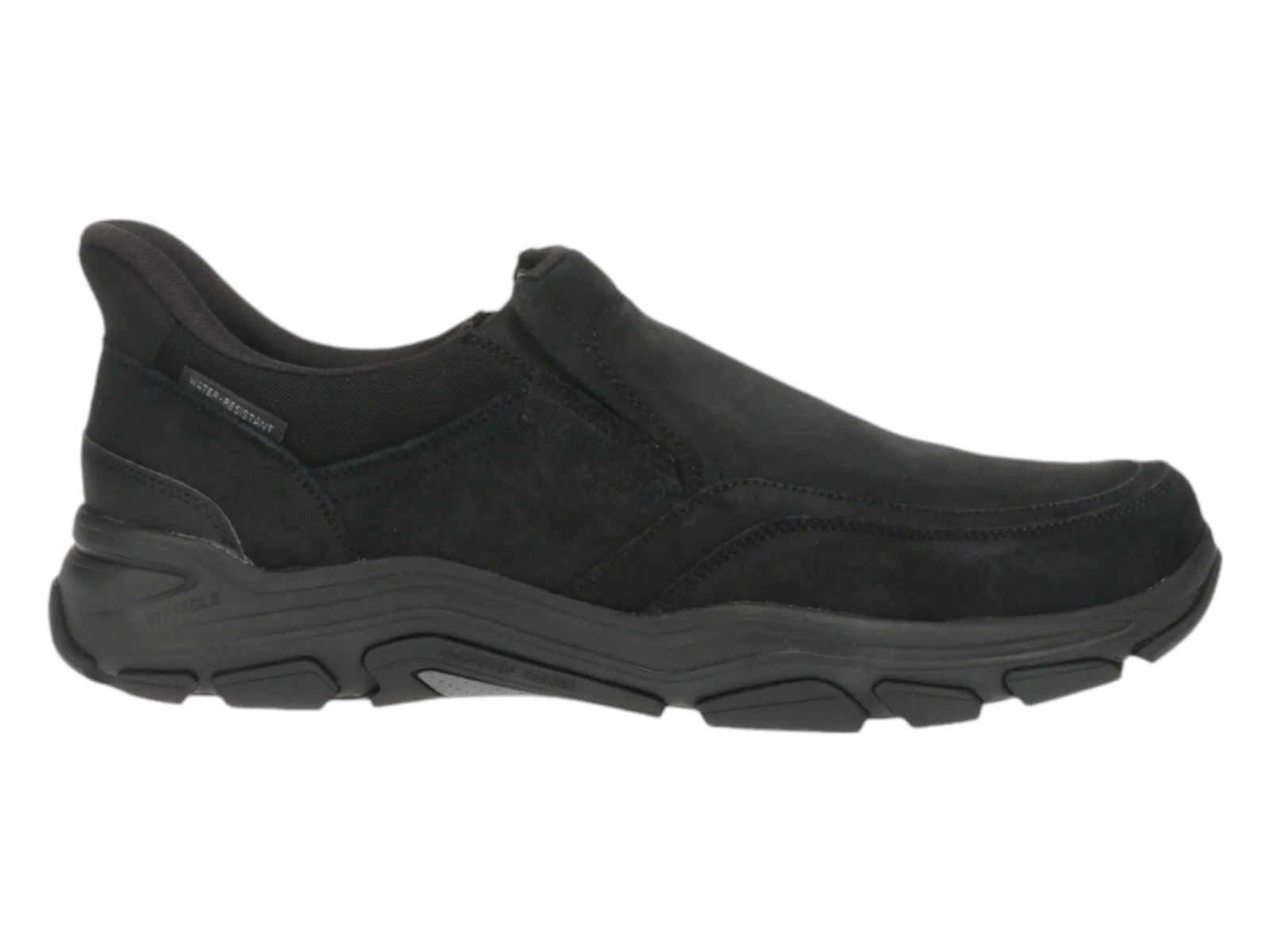 men's styles Soft Arch Rockport Reece Step Activated Slip On Shoes Black