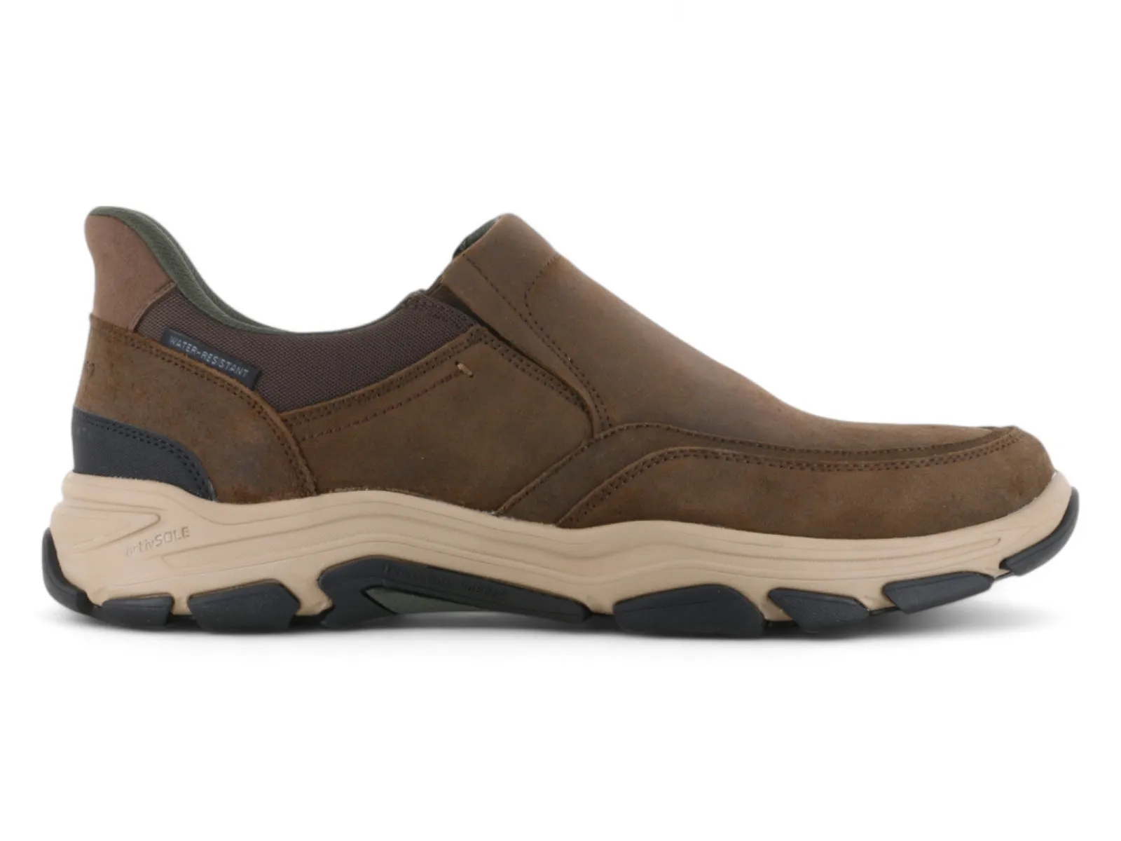 least comfortable weekenders Rockport Reece Step Activated Slip On Shoes Brown