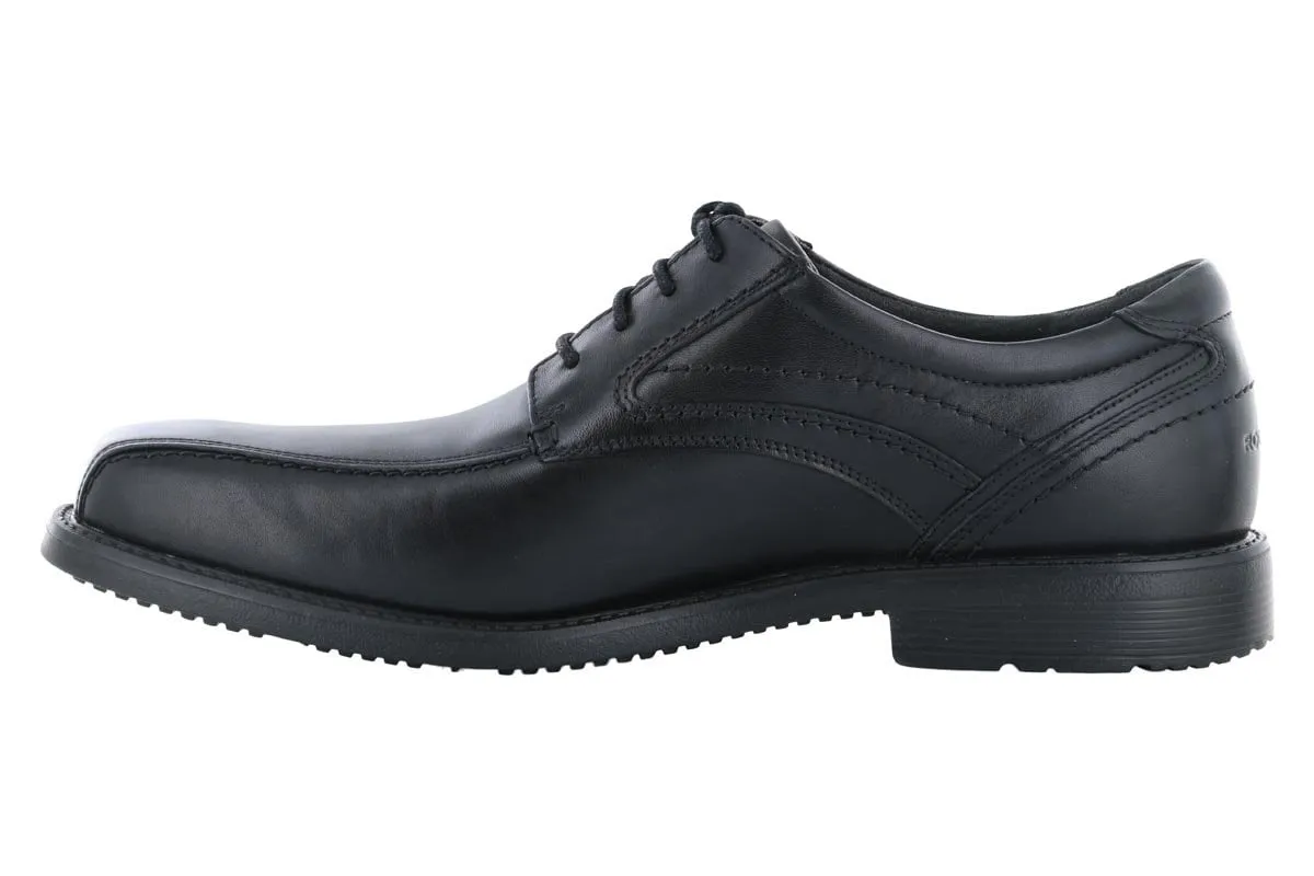 Full Grain Rockport Style Leader 2 Bike Toe Oxford Black