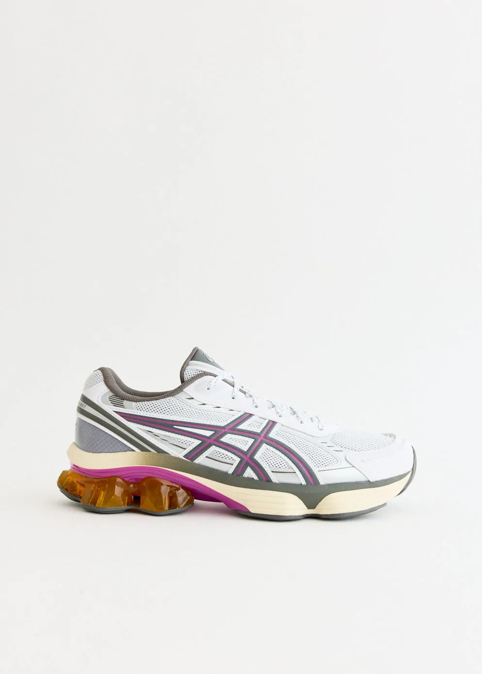 Casual zipper Gel-Kinetic Fluent 'White Truffle Grey' Sneakers