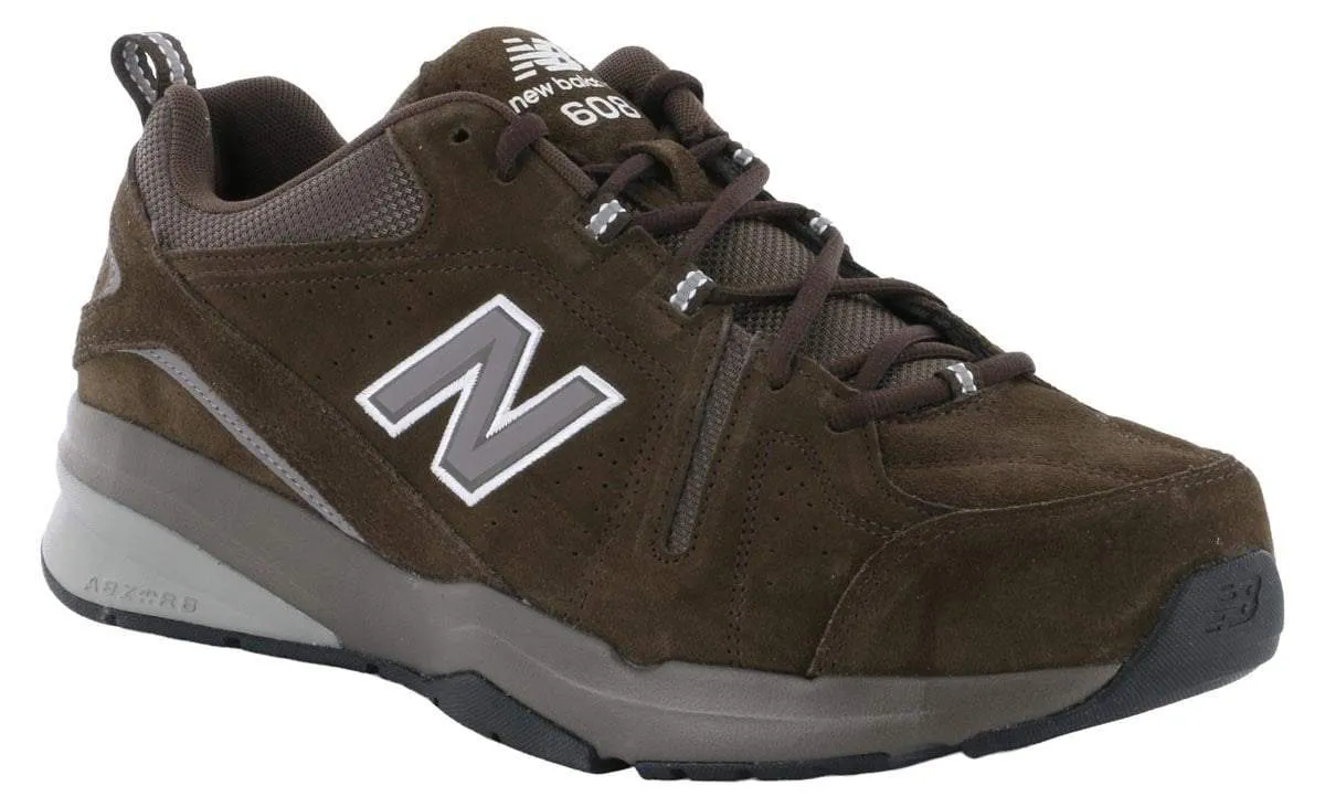 wide - fitting New Balance 608V5 Chocolate Trainer