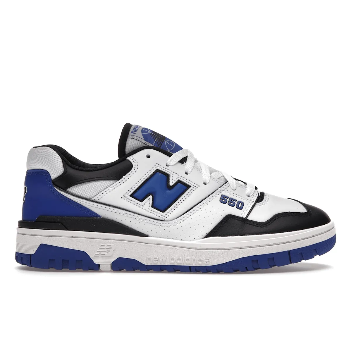 New Balance 550 White Royal Black Layered Design