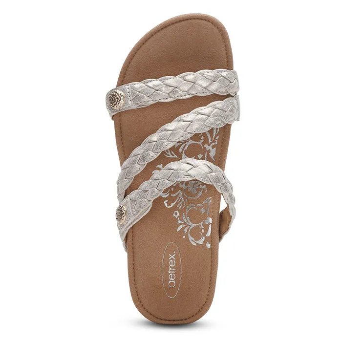 Comfort Walk Shoes Womens Aetrex Josie in Champagne