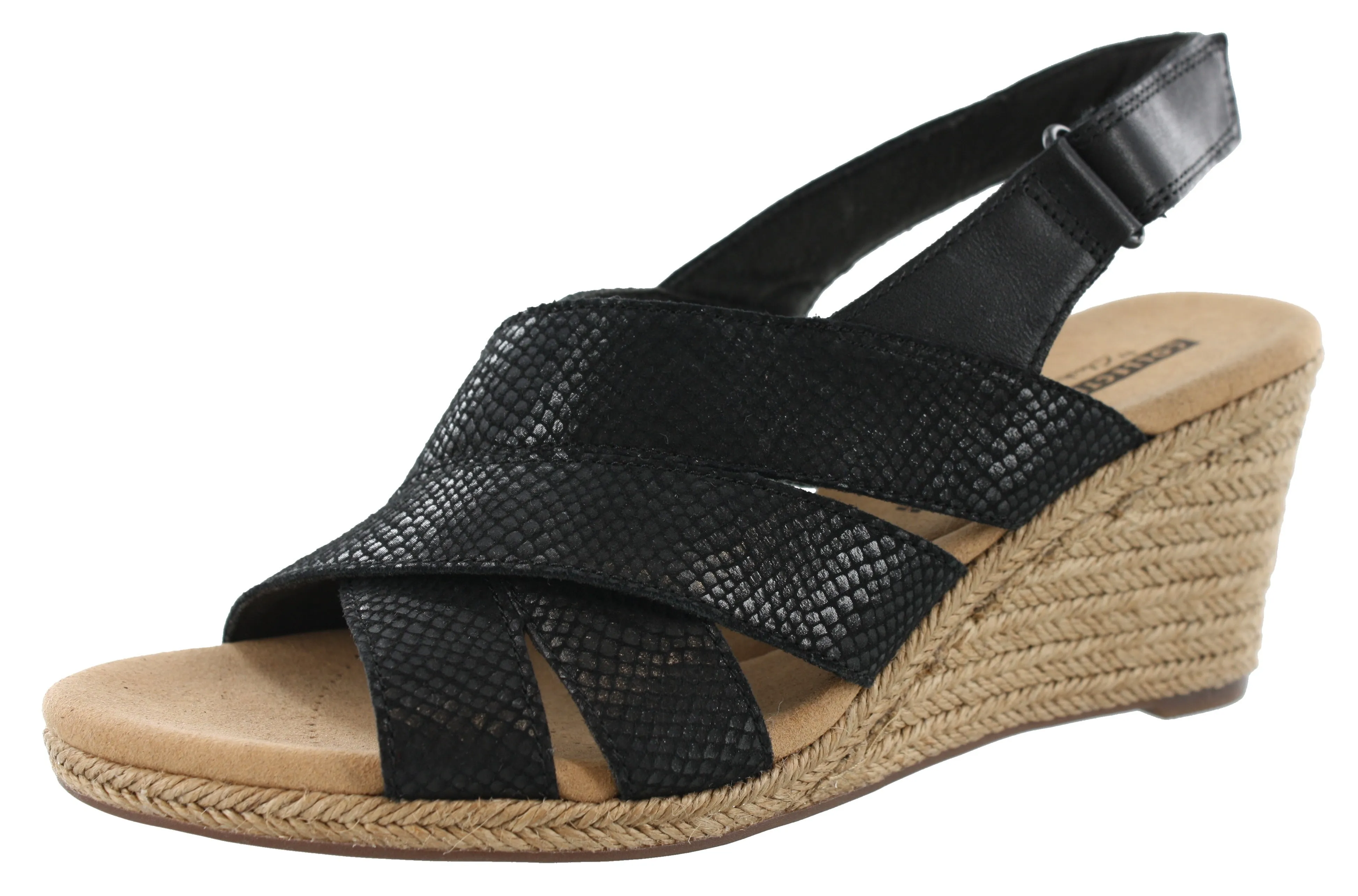 Flat Sole Clarks Lafley Krissy Ankle Strap Wedge Sandals Women's