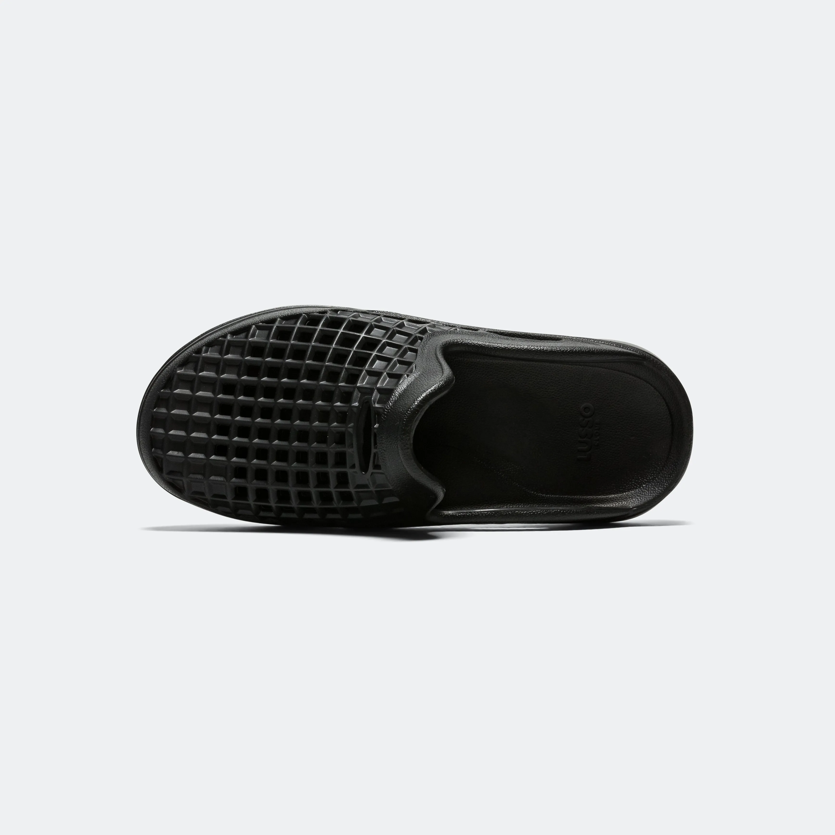 Fast Go Soft Leather Scenario Slide - Jet Black
