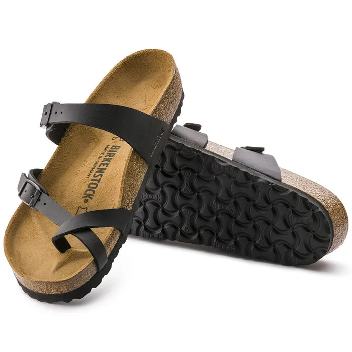 Slip In hook and loop closure Womens Birkenstock Mayari Birkoflor Black