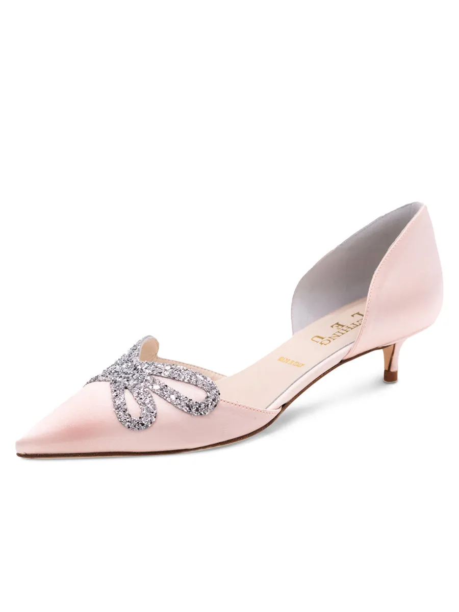 Darla d'Orsay Kitten Heel Reliable Sole hook - and - loop closure