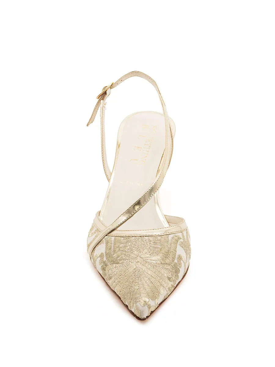 Sevey Kitten Slingback Heel Slip-resistant support