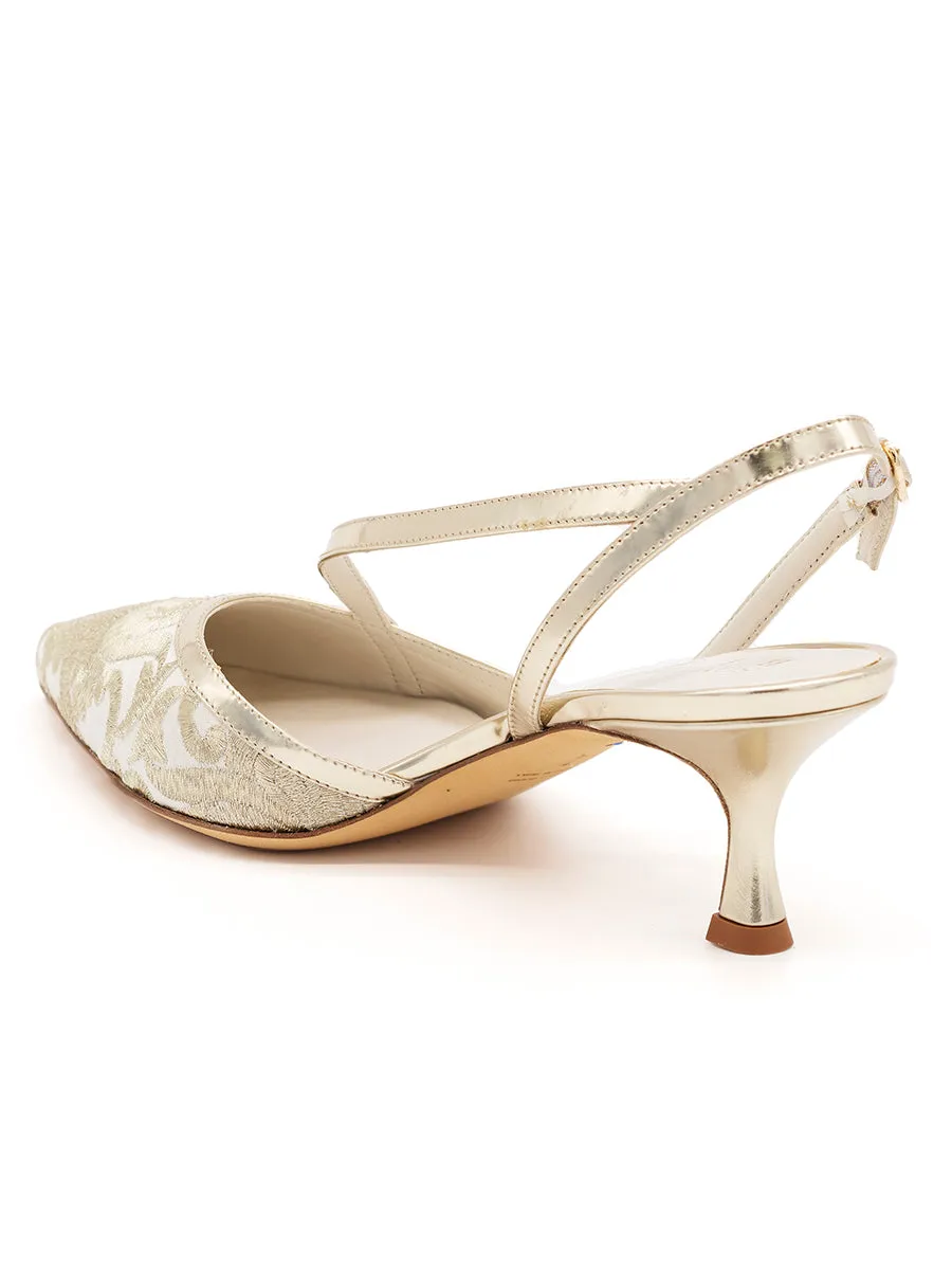 Sevey Kitten Slingback Heel Sporty Design